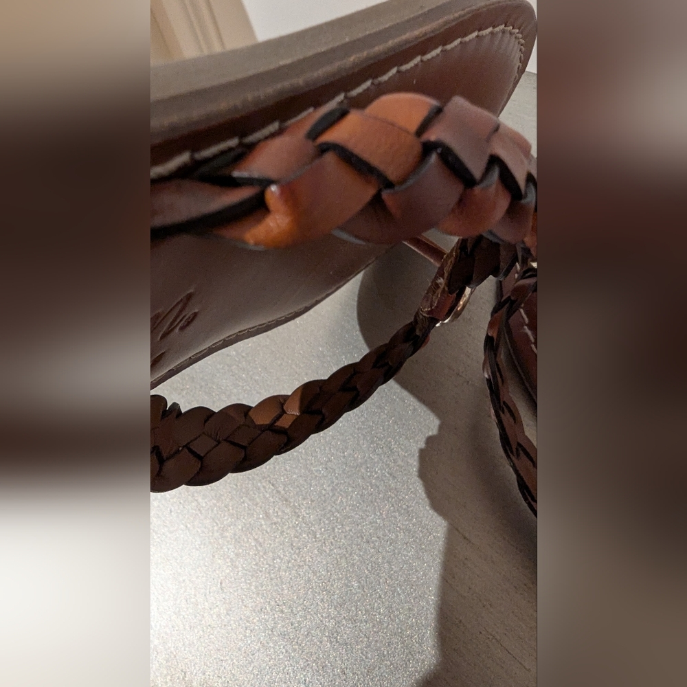 Brighton Tan Braided Sandals with Silver Detail - Picture 11 of 12